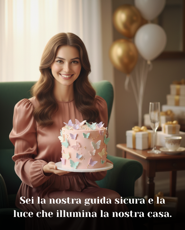 Sei la nostra guida sicura e la luce che illumina la nostra casa.