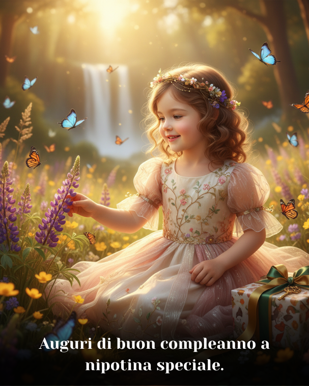 Auguri di buon compleanno a nipotina speciale.