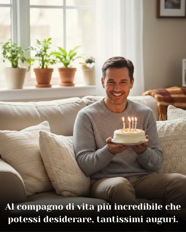 Al compagno di vita più incredibile che potessi desiderare, tantissimi auguri