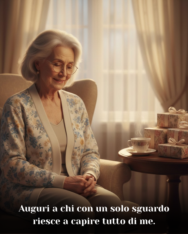 Auguri a chi con un solo sguardo riesce a capire tutto di me