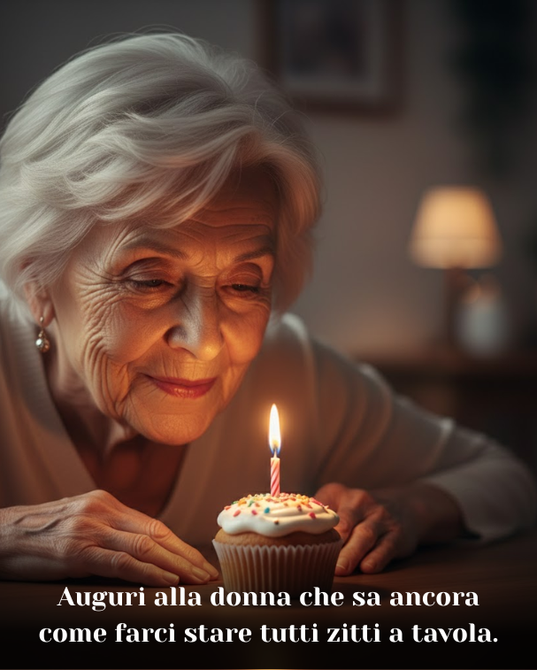 Auguri alla donna che sa ancora come farci stare tutti zitti a tavola