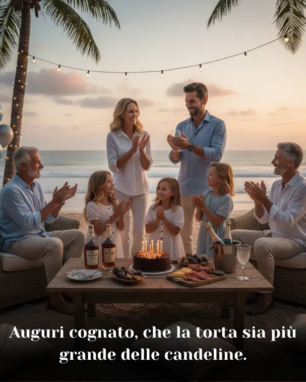 Auguri cognato, che la torta sia più grande delle candeline