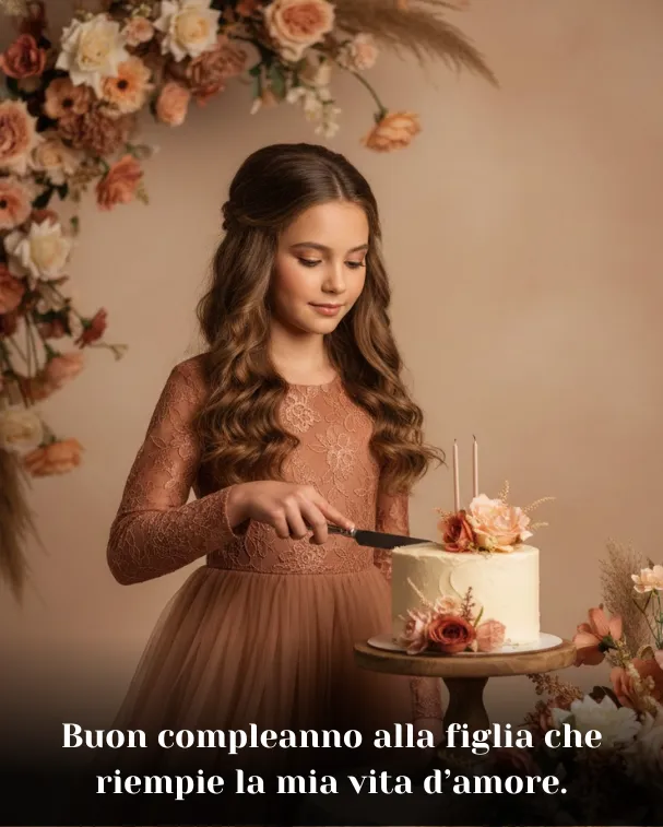 Buon compleanno alla figlia che riempie la mia vita d’amore