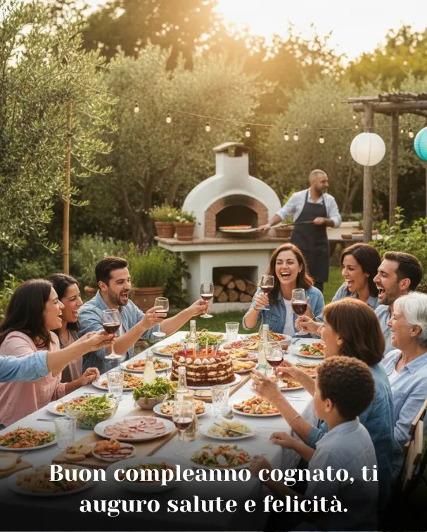 Buon compleanno cognato, ti auguro salute e felicità