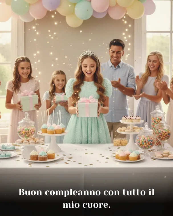 Buon compleanno con tutto il mio cuore