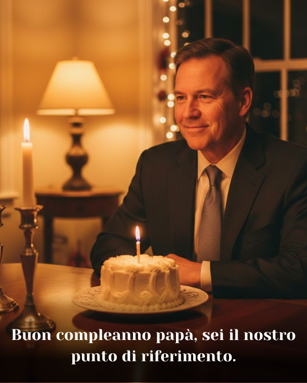 Buon compleanno papà, sei il nostro punto di riferimento