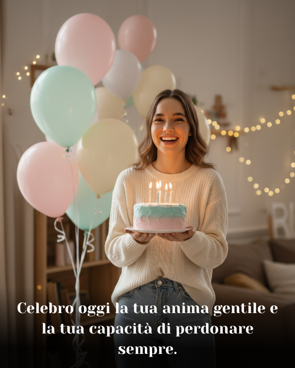Celebro oggi la tua anima gentile e la tua capacità di perdonare sempre