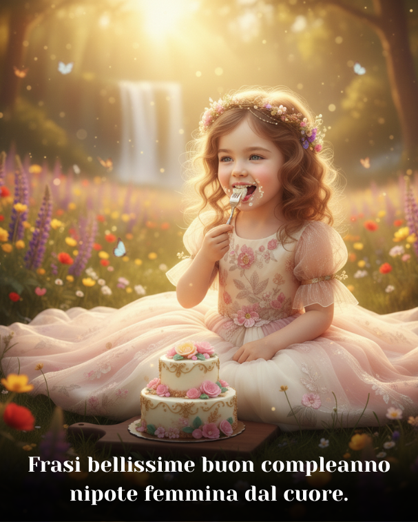 Frasi bellissime buon compleanno nipote femmina dal cuore.