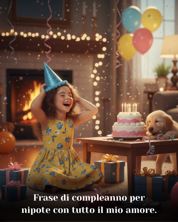 Frase di compleanno per nipote con tutto il mio amore