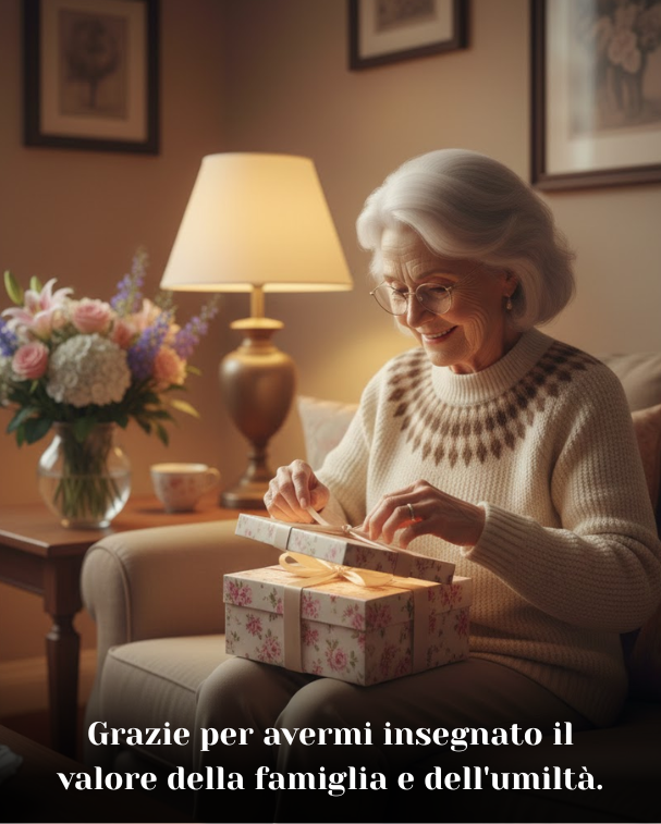 Grazie per avermi insegnato il valore della famiglia e dell'umiltà