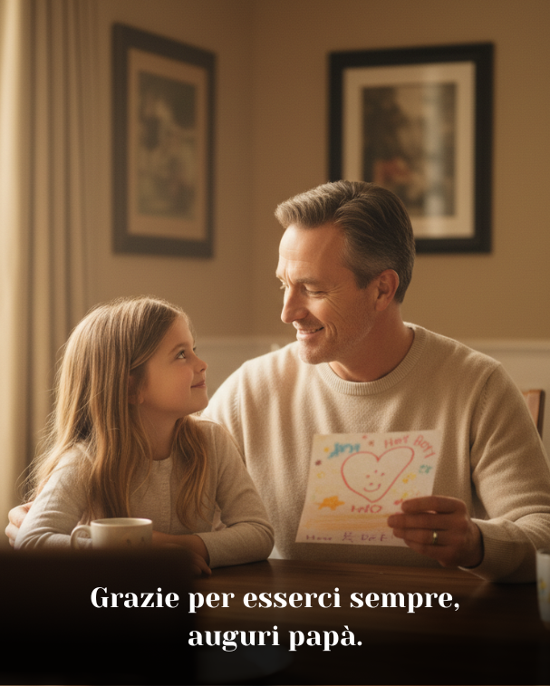Grazie per esserci sempre, auguri papà