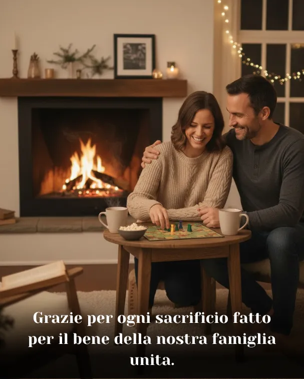 Grazie per ogni sacrificio fatto per il bene della nostra famiglia unita