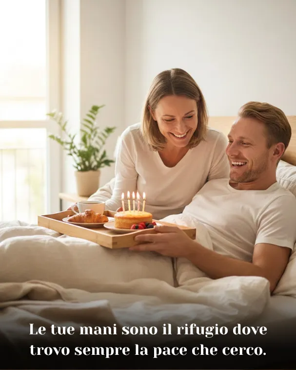 Le tue mani sono il rifugio dove trovo sempre la pace che cerco