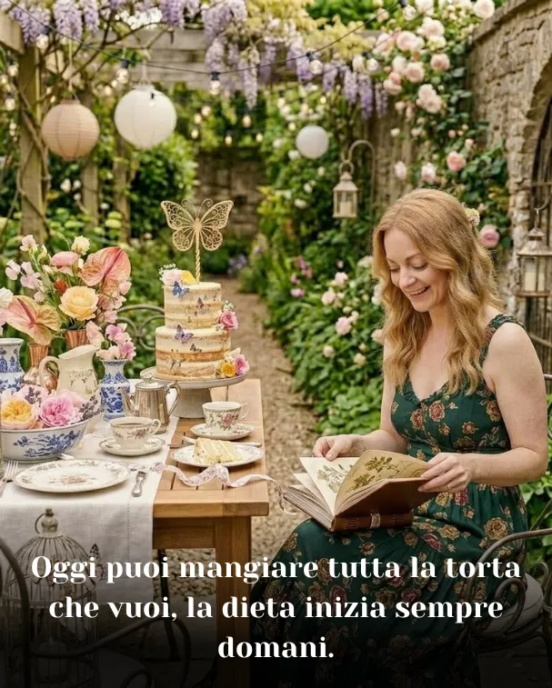 Oggi puoi mangiare tutta la torta che vuoi, la dieta inizia sempre domani