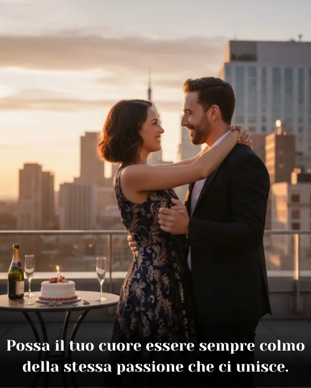 Possa il tuo cuore essere sempre colmo della stessa passione che ci unisce