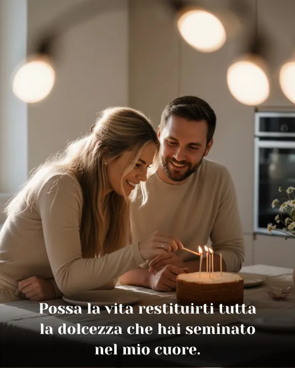 Possa la vita restituirti tutta la dolcezza che hai seminato nel mio cuore