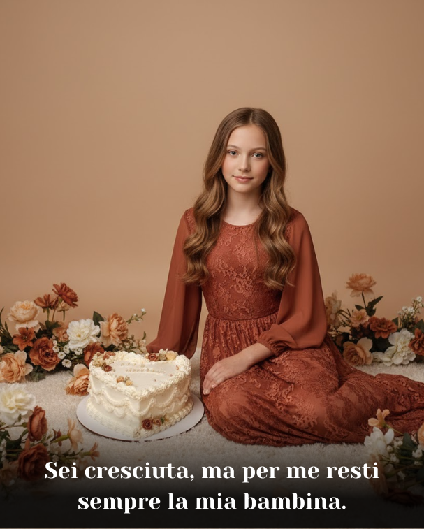 Sei cresciuta, ma per me resti sempre la mia bambina