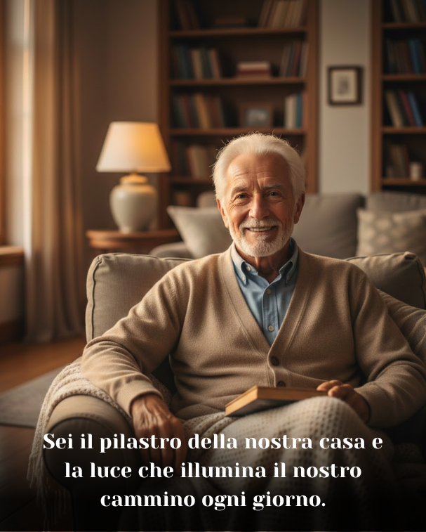 Sei il pilastro della nostra casa e la luce che illumina il nostro cammino ogni giorno