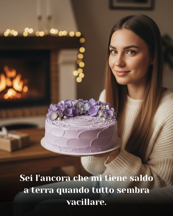 Sei l'ancora che mi tiene saldo a terra quando tutto sembra vacillare