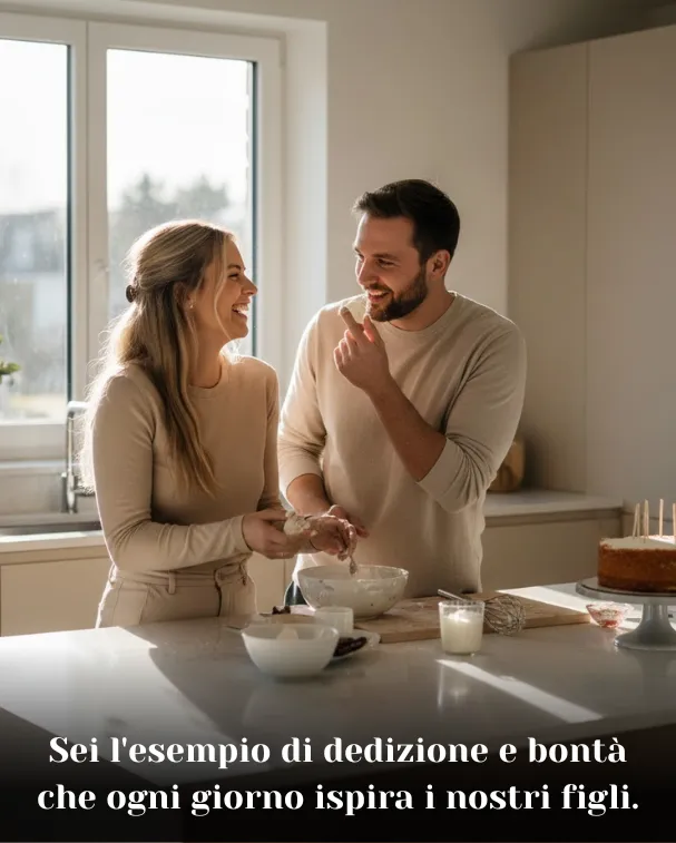 Sei l'esempio di dedizione e bontà che ogni giorno ispira i nostri figli