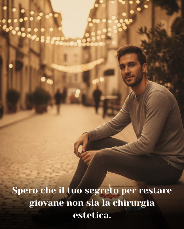 Spero che il tuo segreto per restare giovane non sia la chirurgia estetica