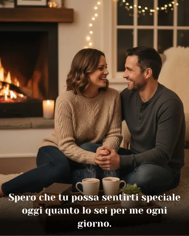 Spero che tu possa sentirti speciale oggi quanto lo sei per me ogni giorno