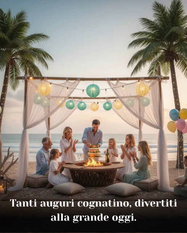 Tanti auguri cognatino, divertiti alla grande oggi