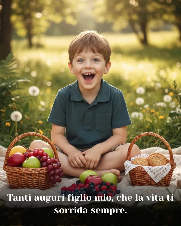 Tanti auguri figlio mio, che la vita ti sorrida sempre
