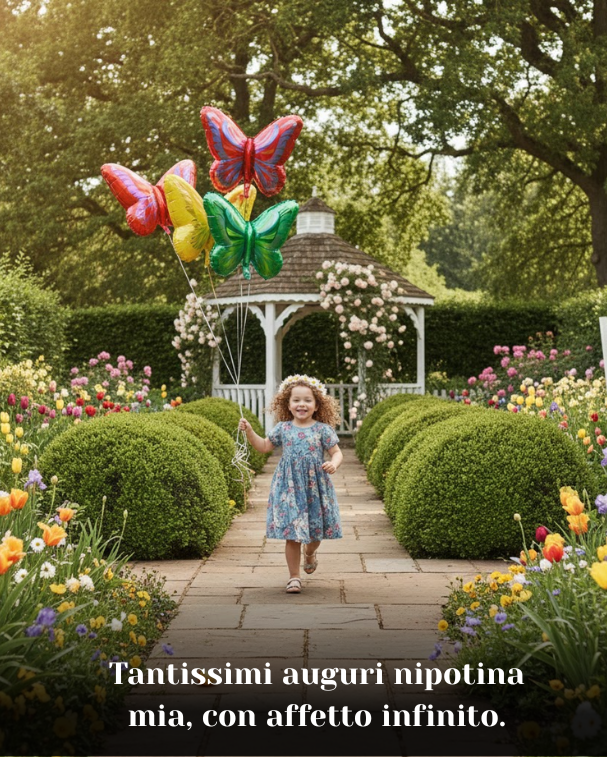 Tantissimi auguri nipotina mia, con affetto infinito