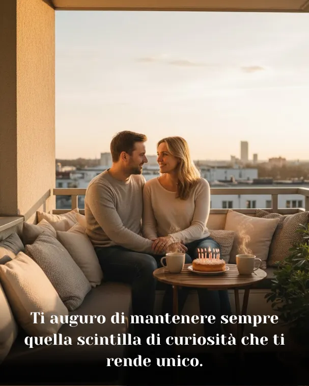 Ti auguro di mantenere sempre quella scintilla di curiosità che ti rende unico
