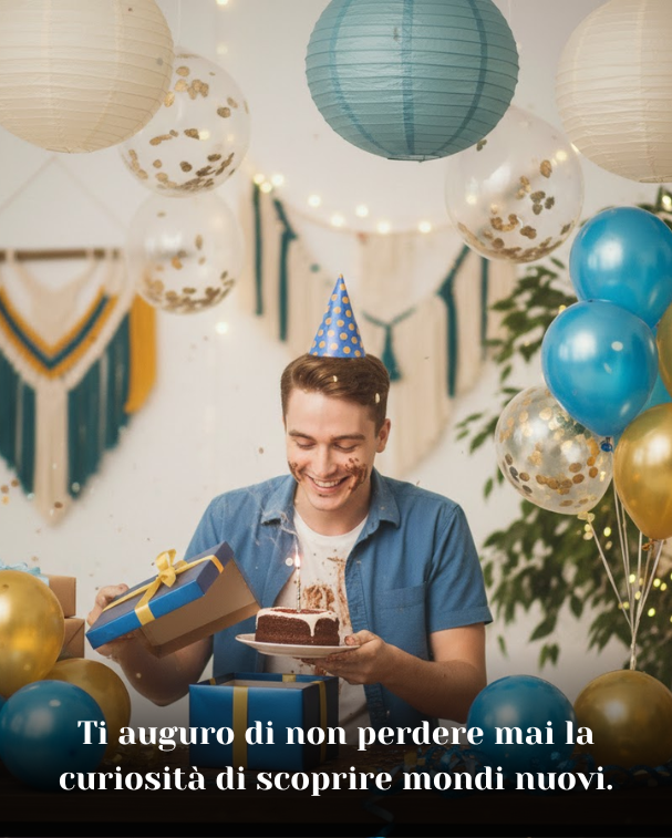 Ti auguro di non perdere mai la curiosità di scoprire mondi nuovi