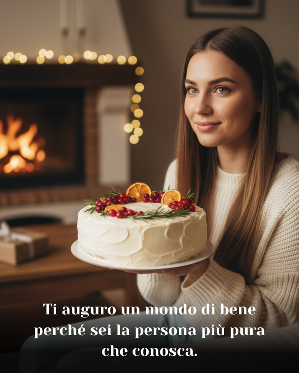 Ti auguro un mondo di bene perché sei la persona più pura che conosca