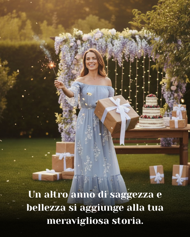 Un altro anno di saggezza e bellezza si aggiunge alla tua meravigliosa storia