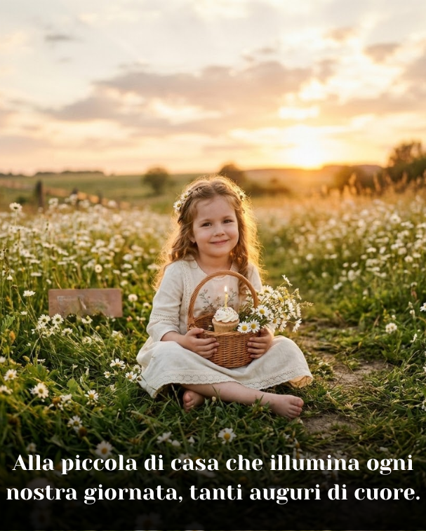 Alla piccola di casa che illumina ogni nostra giornata, tanti auguri di cuore