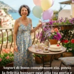 Auguri di buon compleanno zia, possa la felicità bussare oggi alla tua porta e restare per sempre