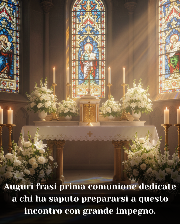 Auguri frasi prima comunione dedicate a chi ha saputo prepararsi a questo incontro con grande impegno