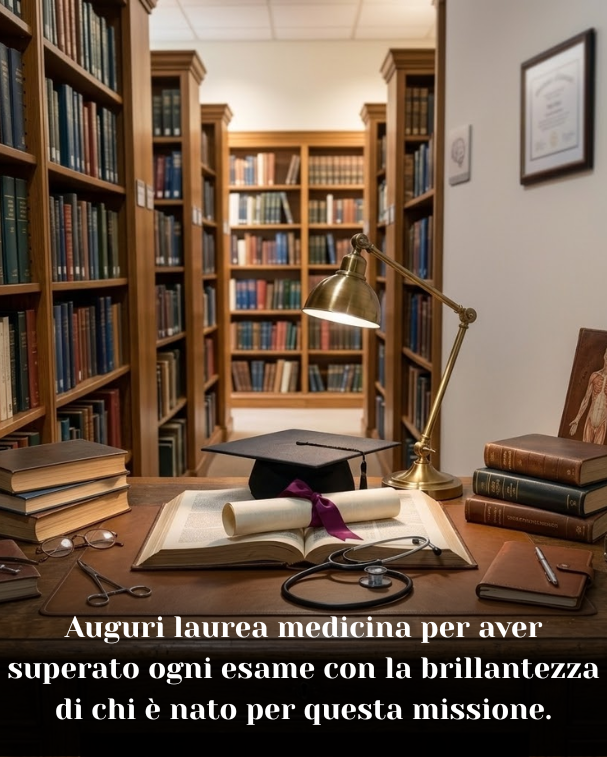 Auguri laurea medicina per aver superato ogni esame con la brillantezza di chi è nato per questa missione