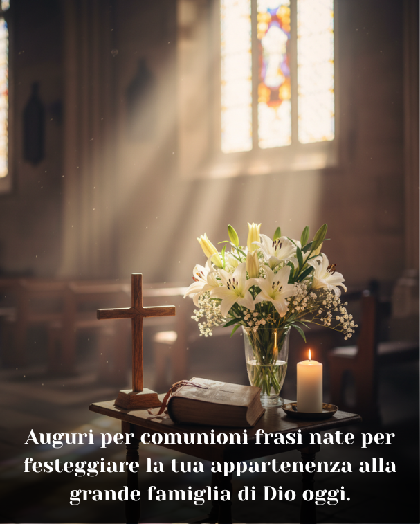 Auguri per comunioni frasi nate per festeggiare la tua appartenenza alla grande famiglia di Dio oggi