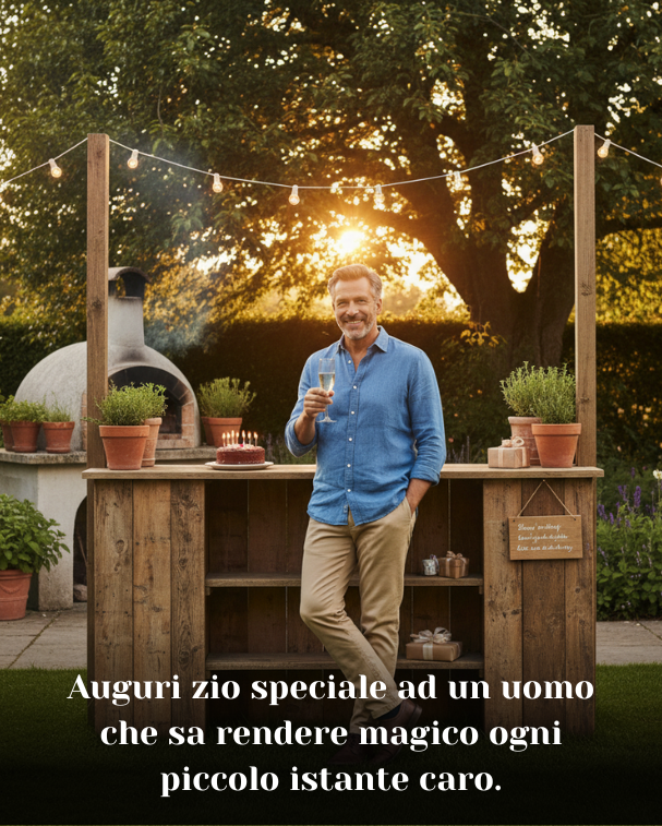 Auguri zio speciale ad un uomo che sa rendere magico ogni piccolo istante caro