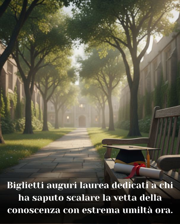 Biglietti auguri laurea dedicati a chi ha saputo scalare la vetta della conoscenza con estrema umiltà ora