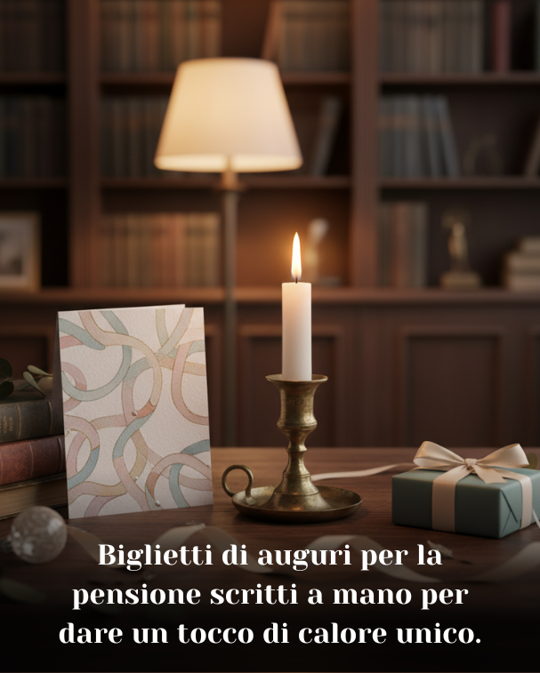 Biglietti di auguri per la pensione scritti a mano per dare un tocco di calore unico