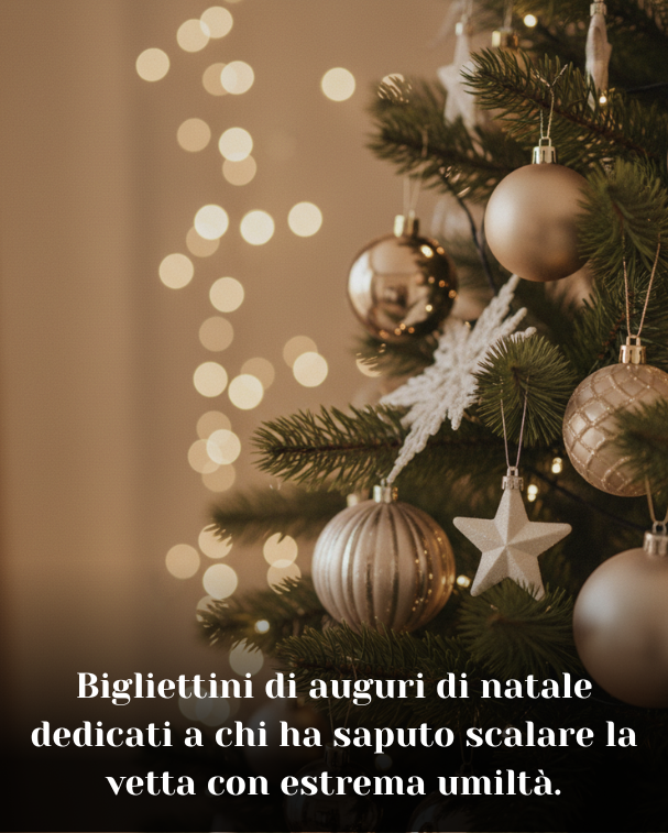 Bigliettini di auguri di natale dedicati a chi ha saputo scalare la vetta con estrema umiltà