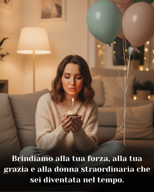 Brindiamo alla tua forza, alla tua grazia e alla donna straordinaria che sei diventata nel tempo