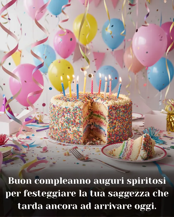 Buon compleanno auguri spiritosi per festeggiare la tua saggezza che tarda ancora ad arrivare oggi