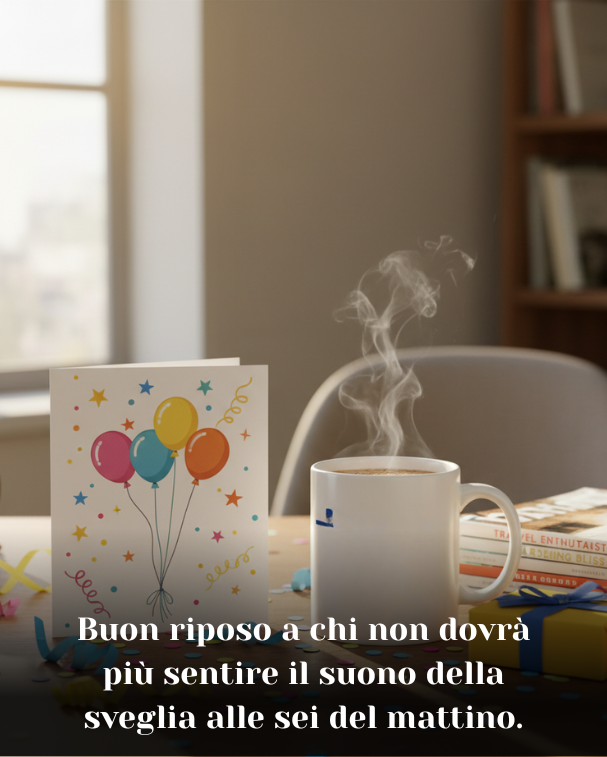Buon riposo a chi non dovrà più sentire il suono della sveglia alle sei del mattino