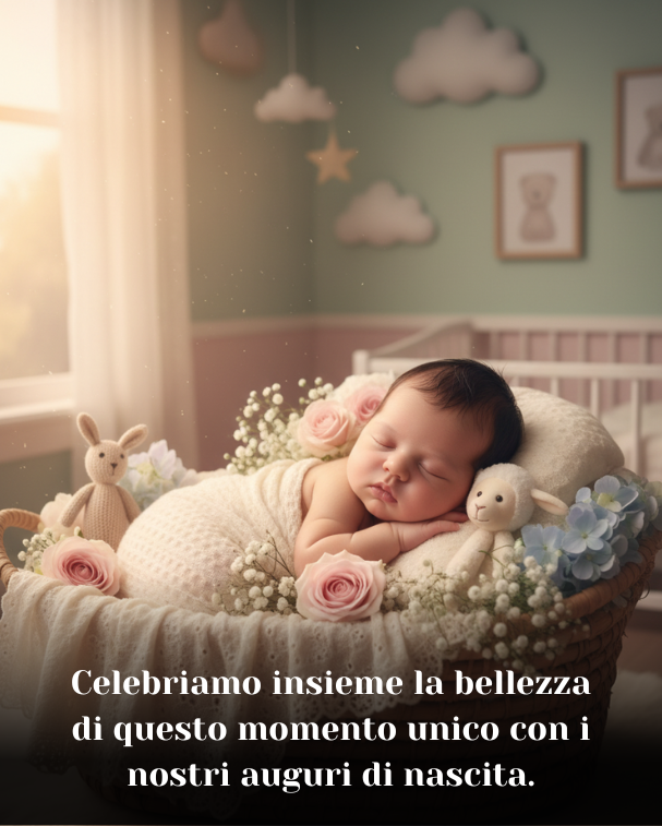 Celebriamo insieme la bellezza di questo momento unico con i nostri auguri di nascita