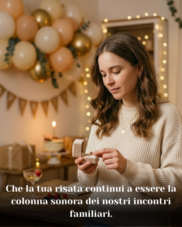 Che la tua risata continui a essere la colonna sonora dei nostri incontri familiari