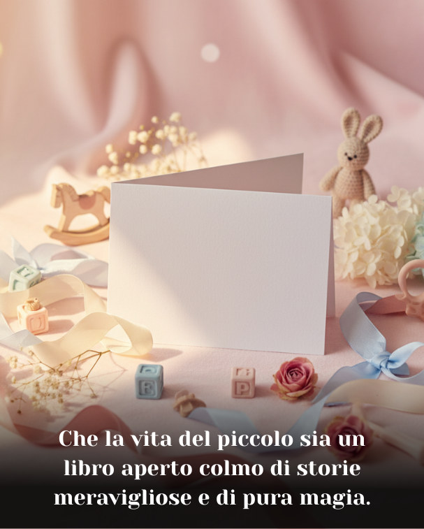 Che la vita del piccolo sia un libro aperto colmo di storie meravigliose e di pura magia