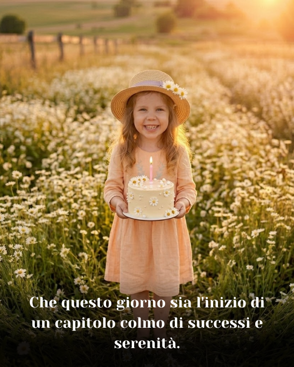 Che questo giorno sia l'inizio di un capitolo colmo di successi e serenità