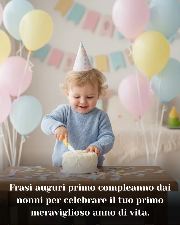 Frasi auguri primo compleanno dai nonni per celebrare il tuo primo meraviglioso anno di vita